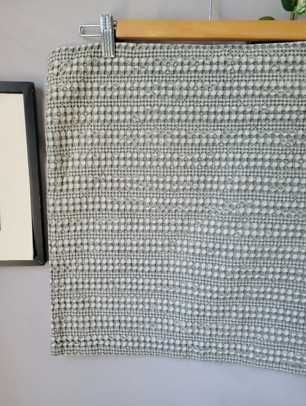 Pottery Barn Honeycomb Throw Pillow Cover Gray 18 x 18